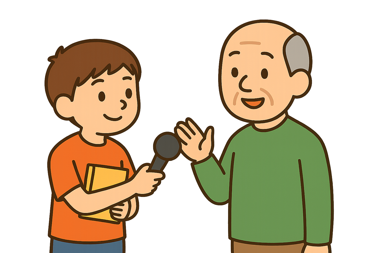 地域の人にインタビュー